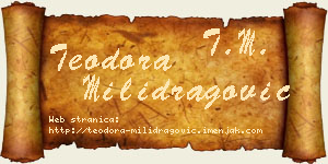 Teodora Milidragović vizit kartica